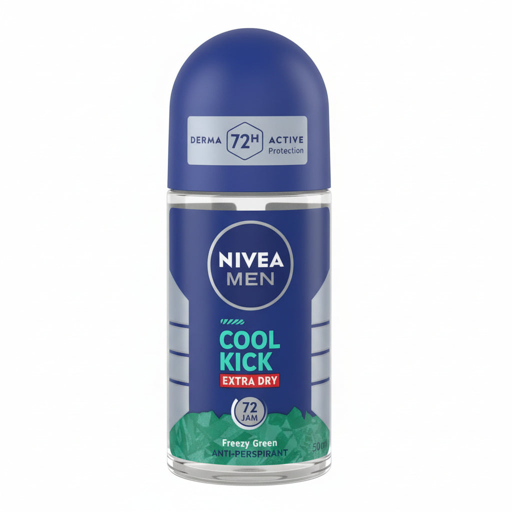 NIVEA MEN - KOOL KICK Extra Dry - FREEZY GREEN - Deodorant Roll On - 50ml