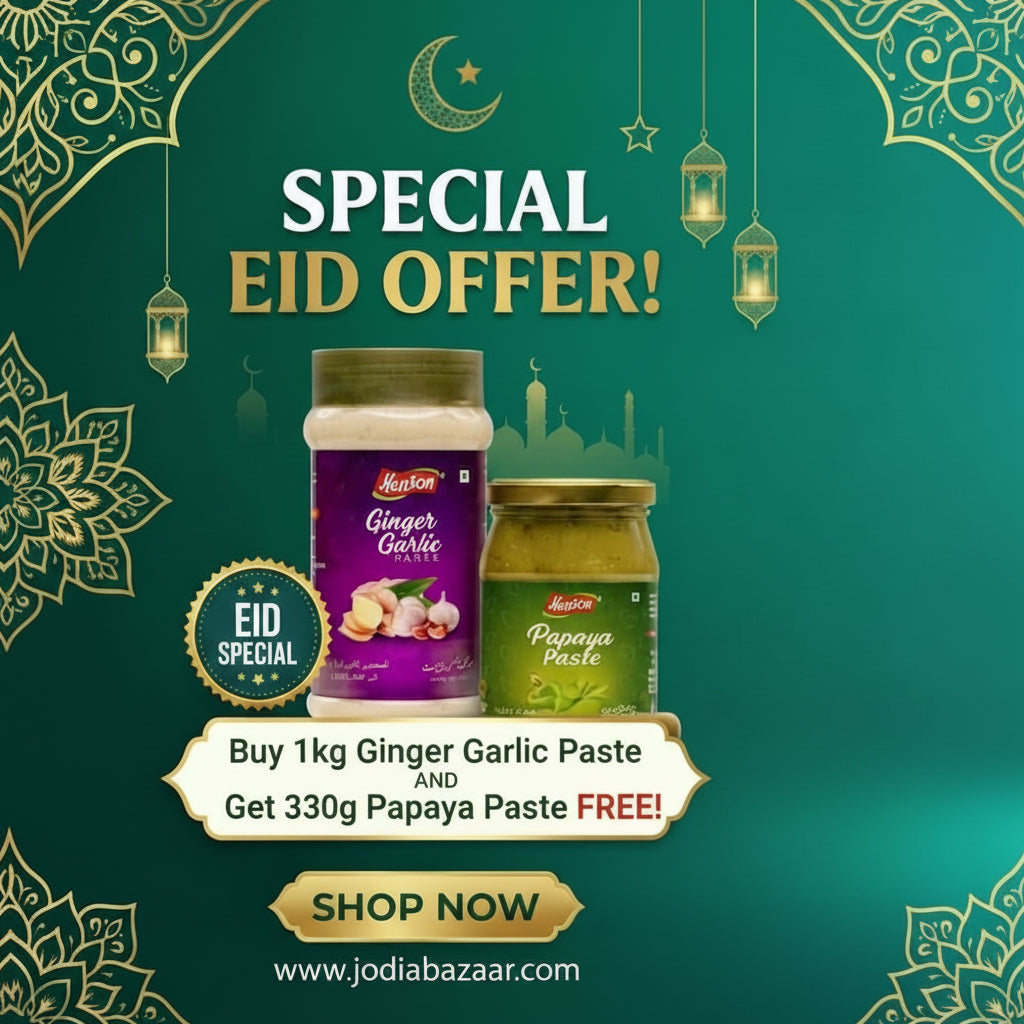 Eid Offer - Hanson - GARLIC PASTE - Pet Jar - 1Kg + 330g Papaya Paste FREE