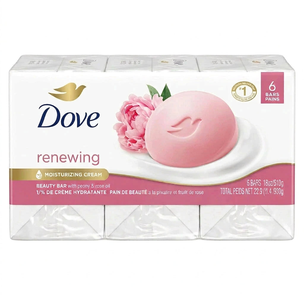 Dove - Soap Bar - RENEWING - 6 Bars Pack - 3.75 X 6 = 22 oz