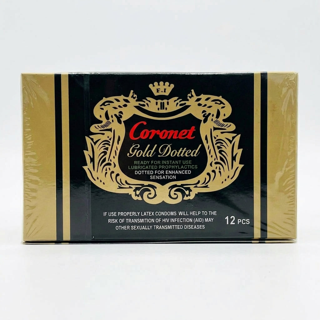 Coronet Gold - CONDOMS DOTTED - 12 PCS