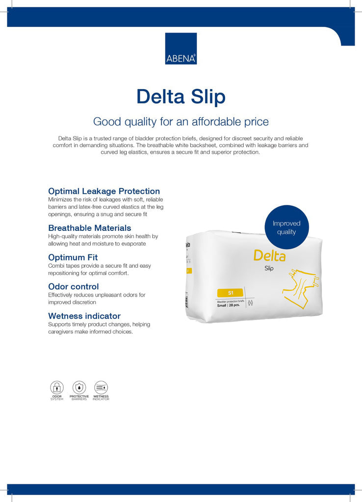 DELTA- SLIP ( Previously Form Premium) - Adult Diaper - Small - 60 cm (24") - 85 cm (34") - 28 pieces