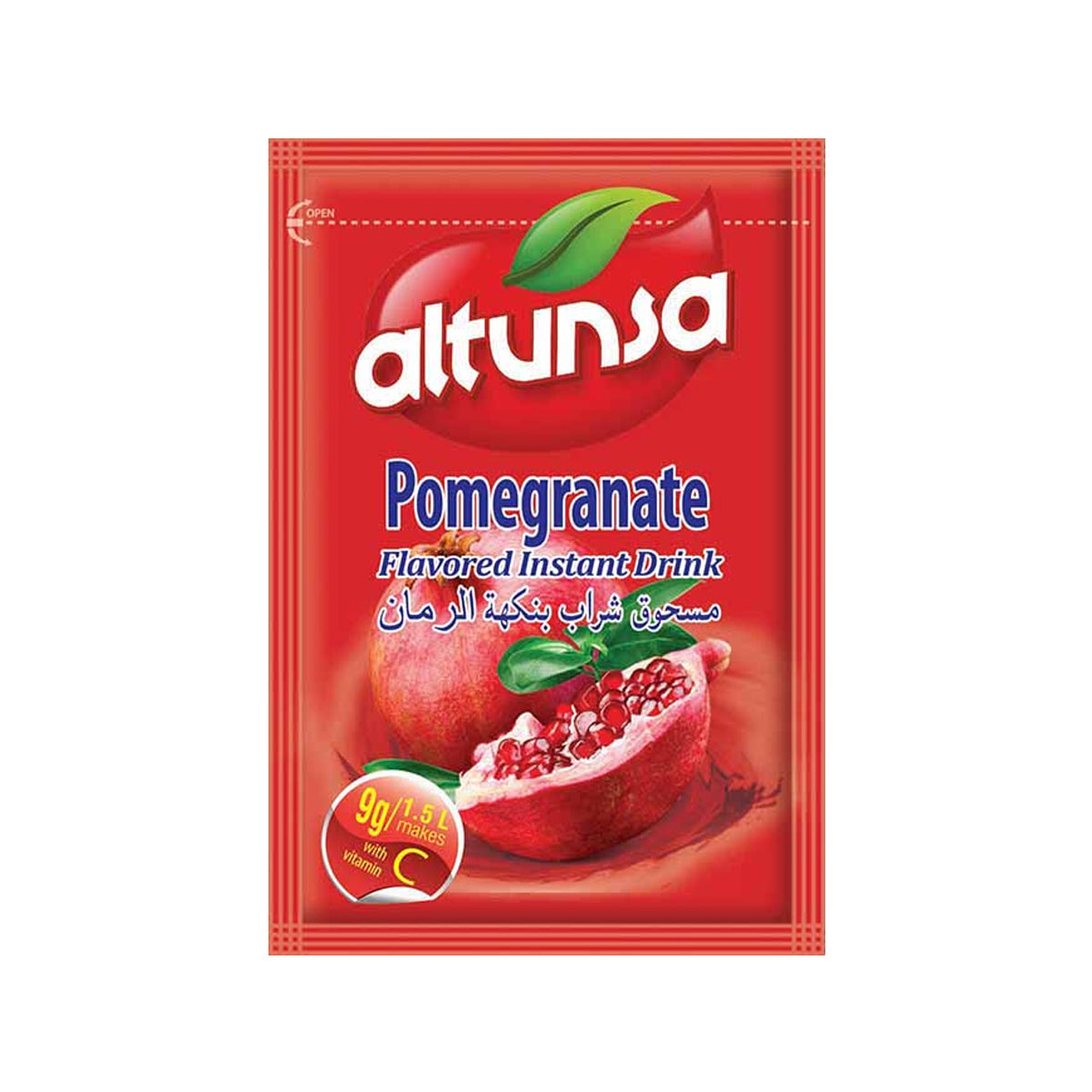 Altunsa - Pomegranate - Flavoured Instant Powder Drink - 9 GM Sachets - Makes 1 L - 24 Sachets
