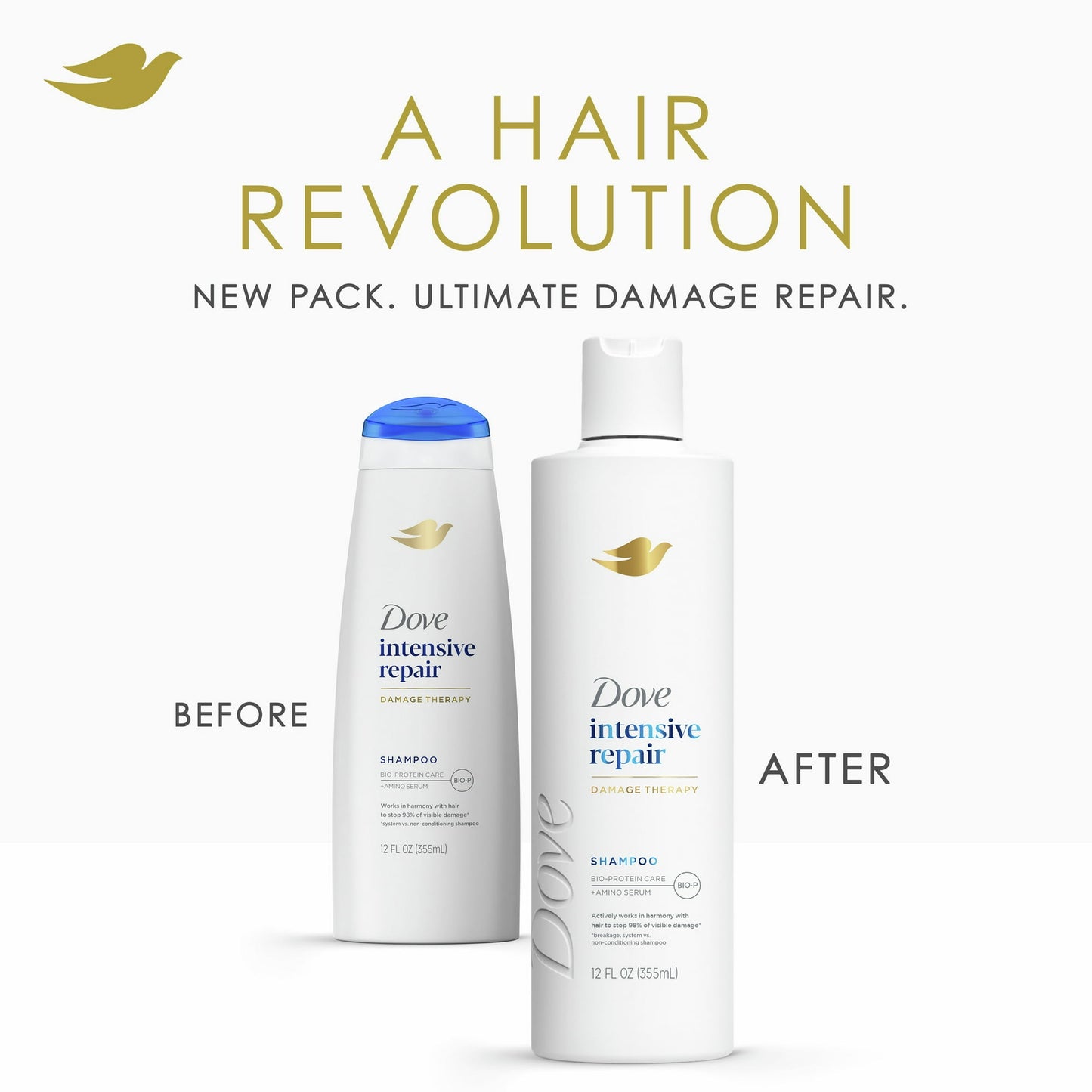 Dove - Damage Therapy - Intensive Repair - Shampoo - 355ML (12 oz) - Bio-Protein Care Technology & Amino Serum