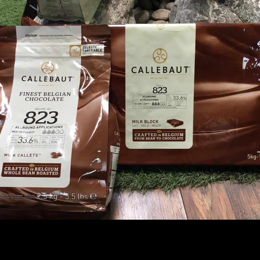 Callebaut - 823 - Finest Belgian Chocolate – 33.6% Milk Block Chocolate Bar - 5 KG