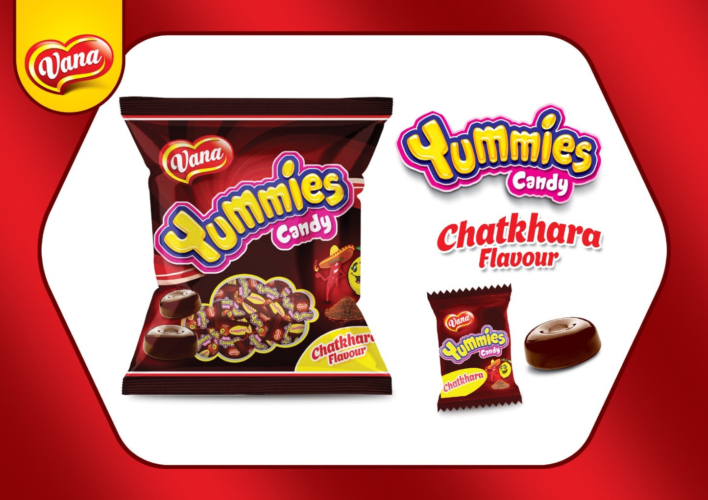 VANA - Yummies Candy - Chatkhara (50 Pieces) - 48 CT