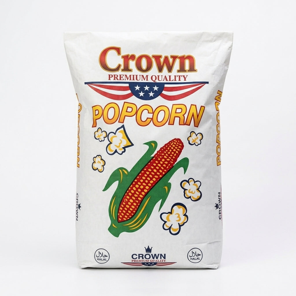 Crown Premium Quality Popcorn Kernels – 20 KG Bulk Commercial Bag (Halal Certified)