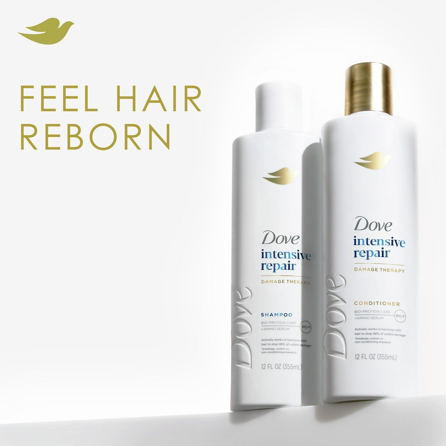 Dove - Damage Therapy - Intensive Repair - Shampoo - 355ML (12 oz) - Bio-Protein Care Technology & Amino Serum