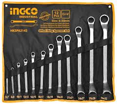 INGCO - 12Pcs Offset ring spanner set HKSPA3142