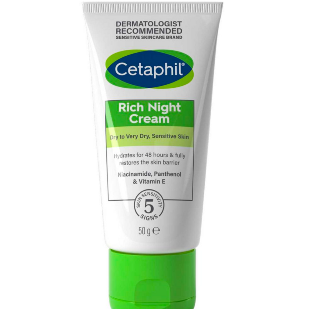 Cetaphil - Rich Night Cream - Face Cream - For Dry To Sensitive Skin Types - 50g