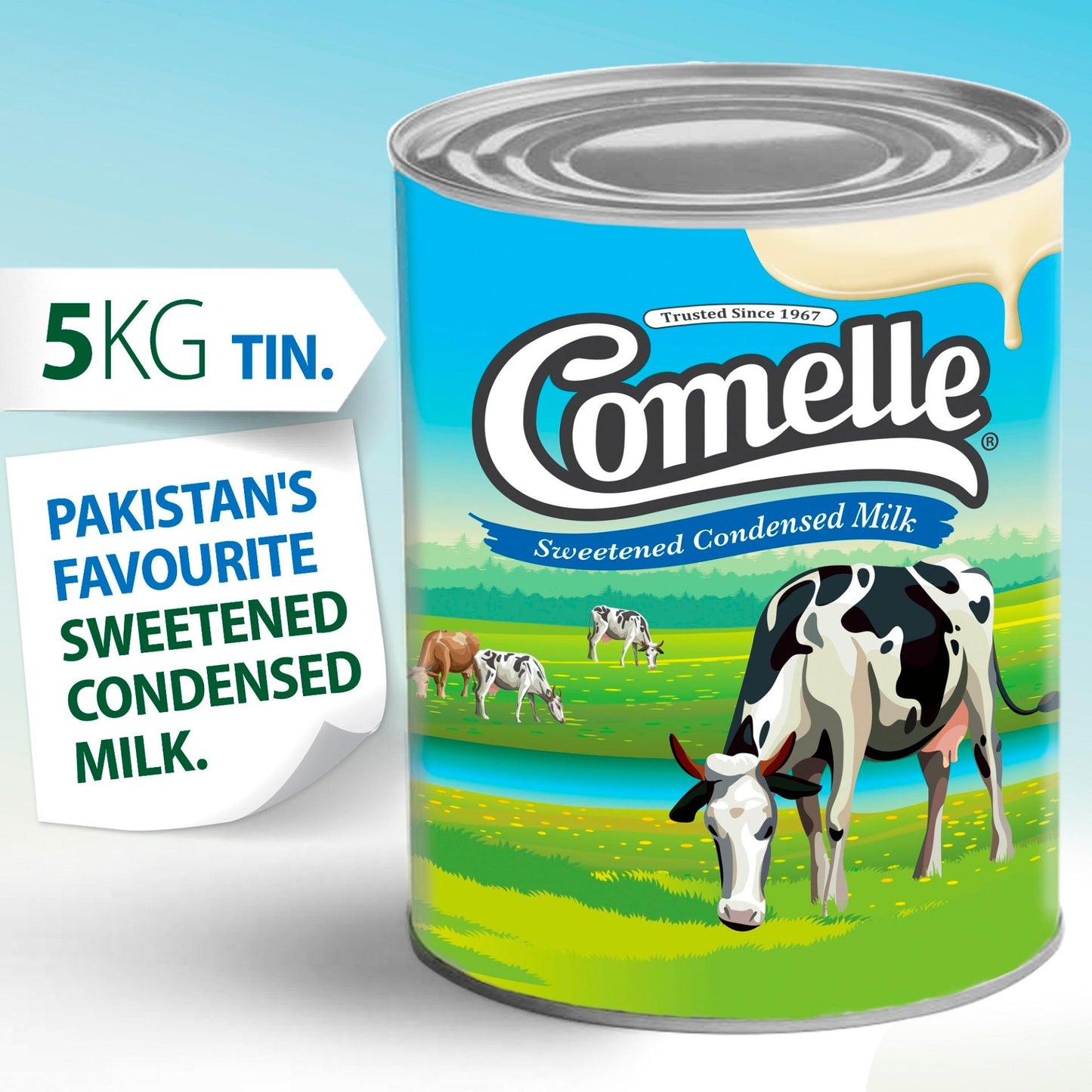 Comelle - Full Cream Sweet Condensed Milk - 5Kg (4 Packs) - 20KG