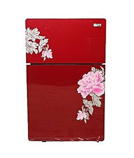 Gaba National (GNE) - Glass Double Door Refrigerator Red - GNR-187 | Jodiabaazar.com