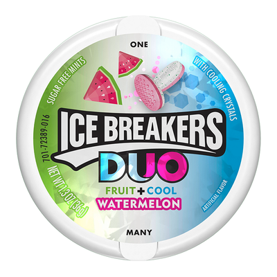 Ice Breakers - Mints - Duo - Fruit + Cool - Watermelon - Sugar Free 1.5 oz - 1 Pack