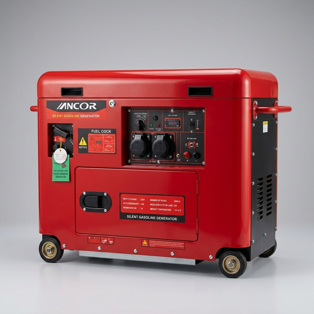 Ancor AC10000E-BS Silent Generator - 8 KVA (6500W) Soundless Canopy Generator