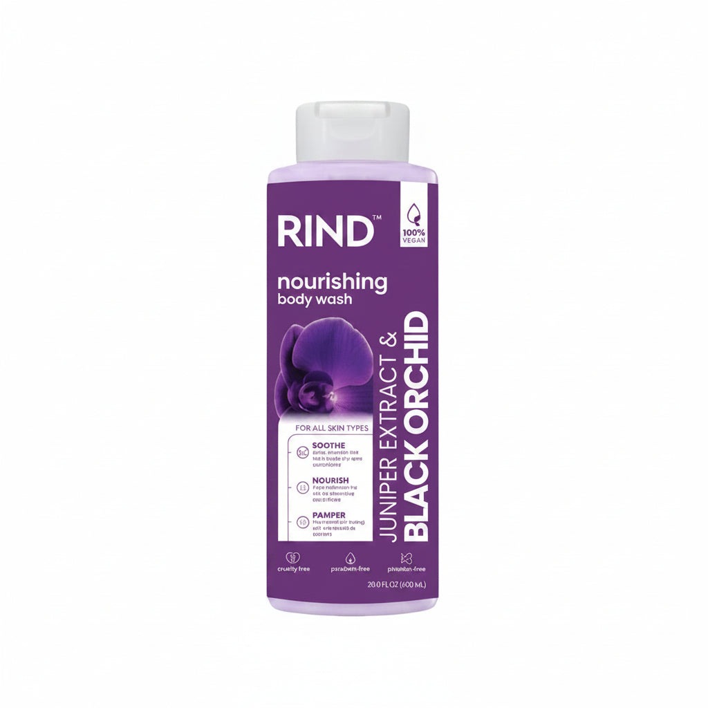 RIND - nourishing body wash - JUNIPER EXTRACT & BLACK ORCHID - 606ml