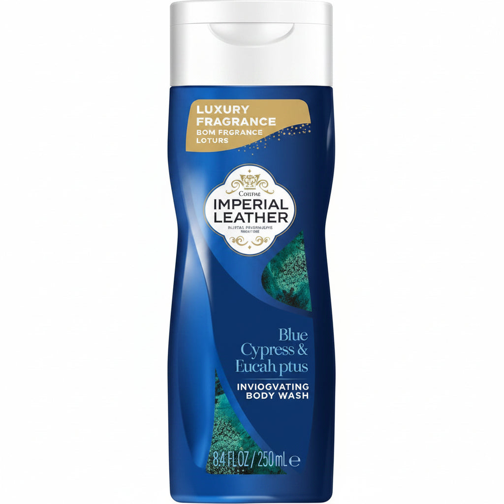 IMPERIAL LEATHER - BODY WASH - Blue Cypress & Eucalyptus - 8.4 fl oz / 250ml