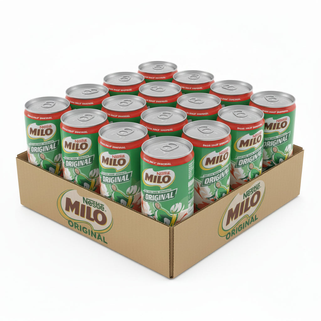 MILO - Nestle - ORIGINAL - Chocolate Malt Drink - 24 Cans Pack - Each Can 240ml