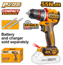 INGCO - Compact Brushless Cordless Drill 20V CDLI205581