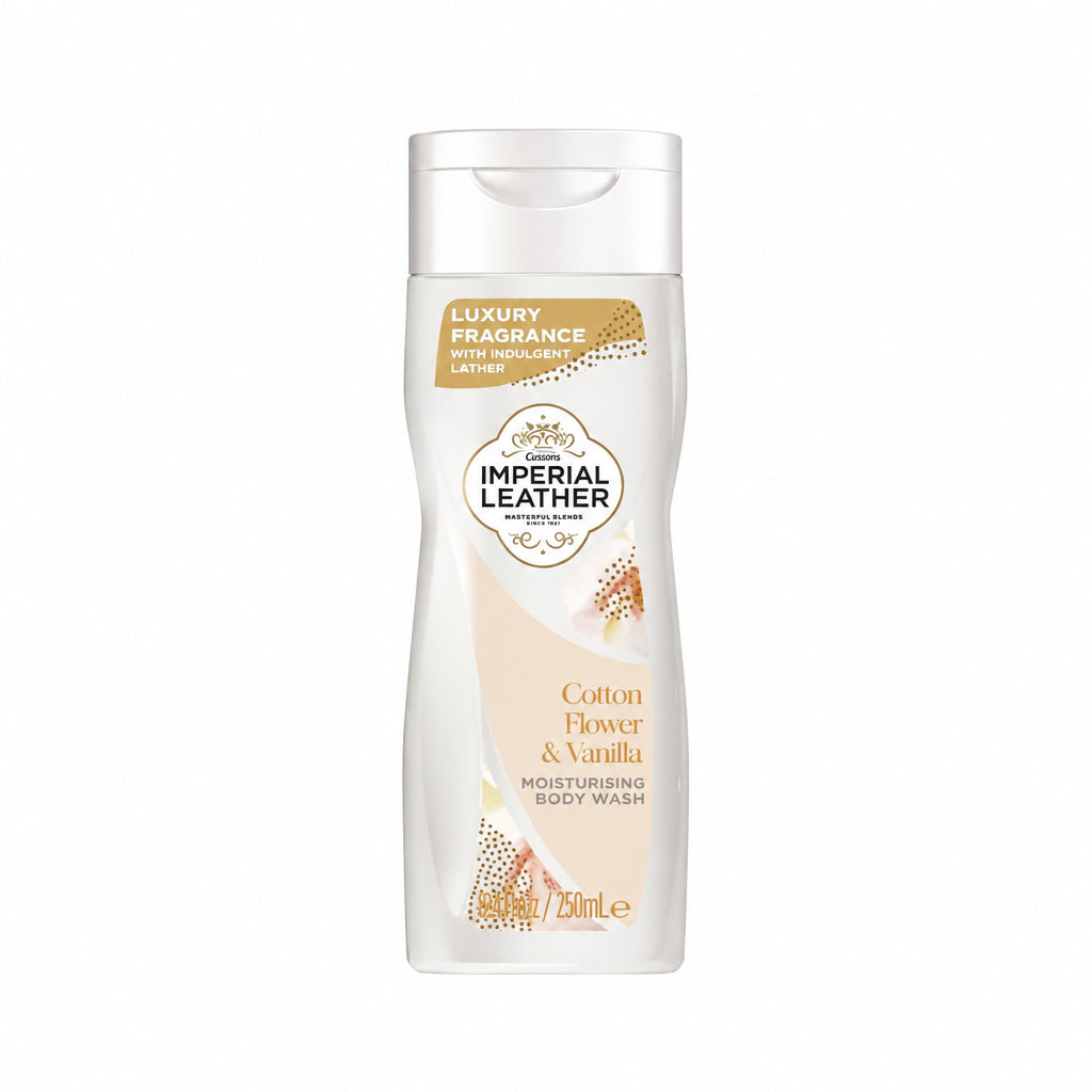 IMPERIAL LEATHER - BODY WASH - Cotton Flower & Vanilla - 8.4 fl oz / 250ml