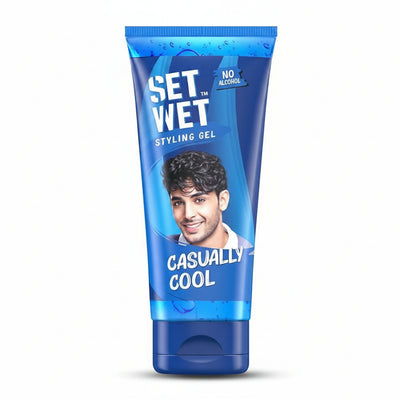 SET WET - CASUALLY COOL - HAIR STYLING GEL FOR MEN - 100g