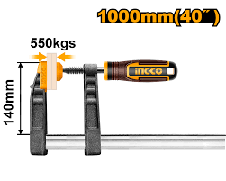 INGCO - F clamp with plastic handle 140*1000mm HFC021404