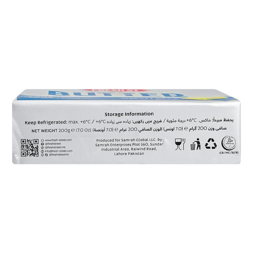 Fresh St - Butter Salted - Dairy - Block - 200g - Salted Baking/Cooking