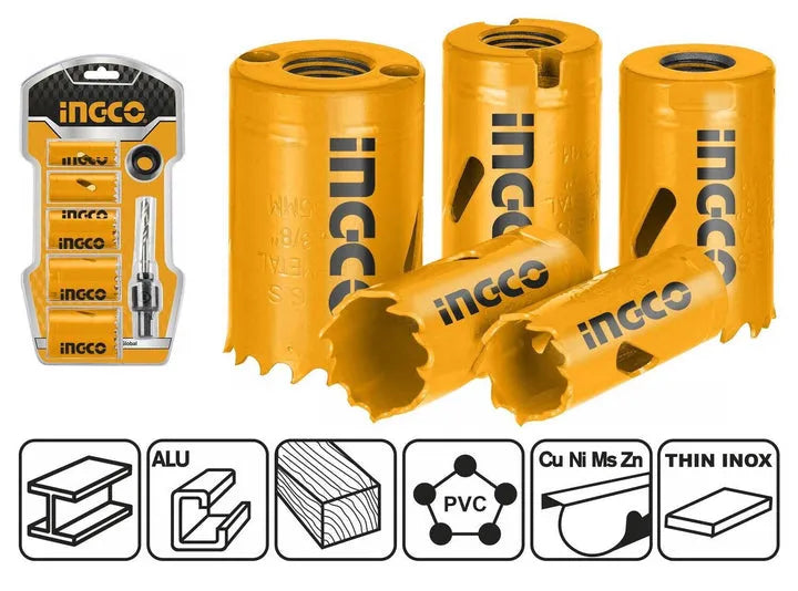 INGCO - AKH0071 Bi-Metal Hole Saw Set