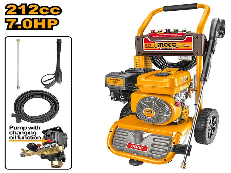 INGCO - Gasoline pressure washer 7HP GHPW2103