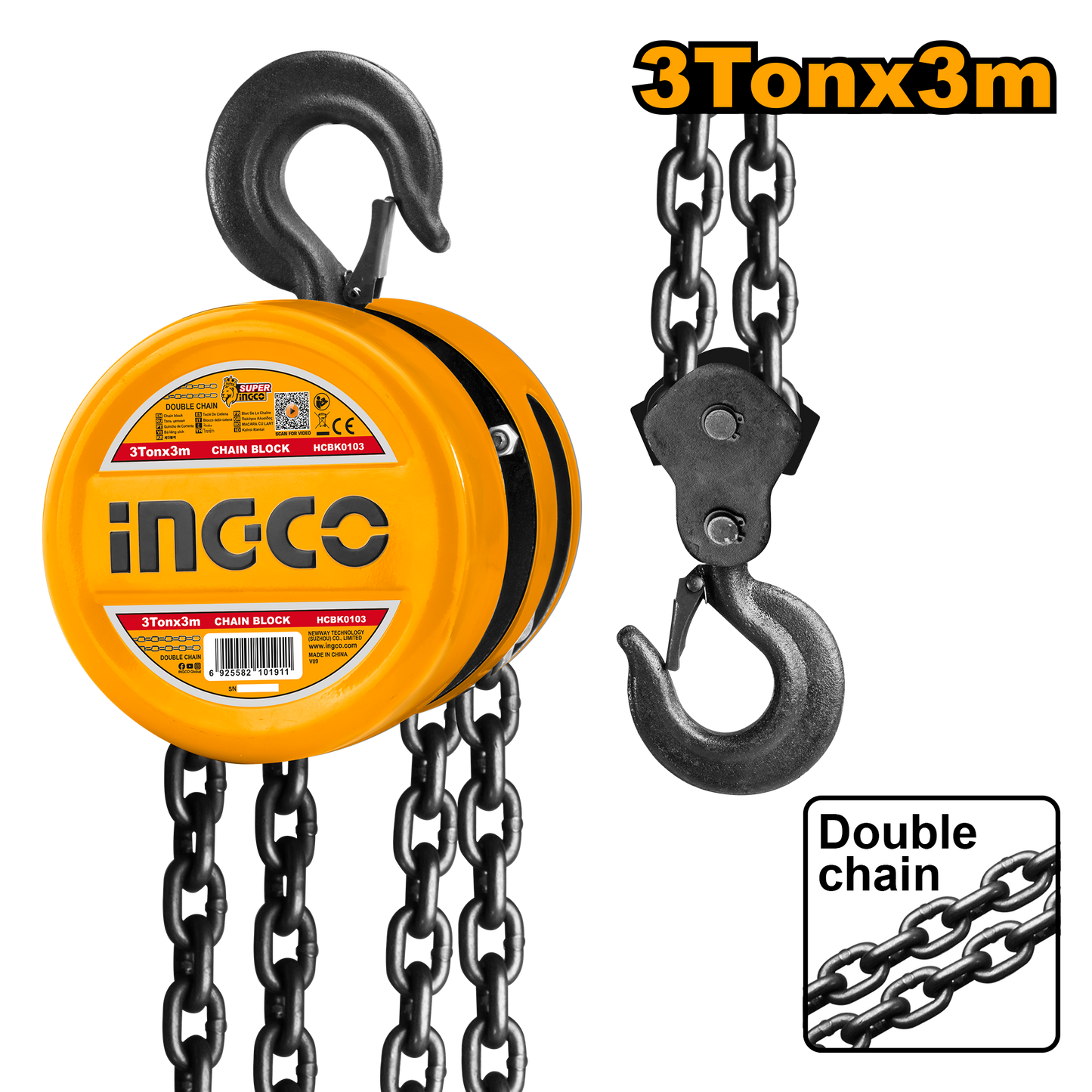 INGCO - Chain block 3 ton HCBK0103