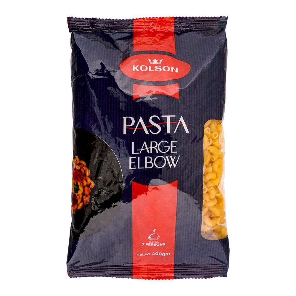 Kolson - Large Elbow Macaroni - Pasta - 400g - Pack of 20