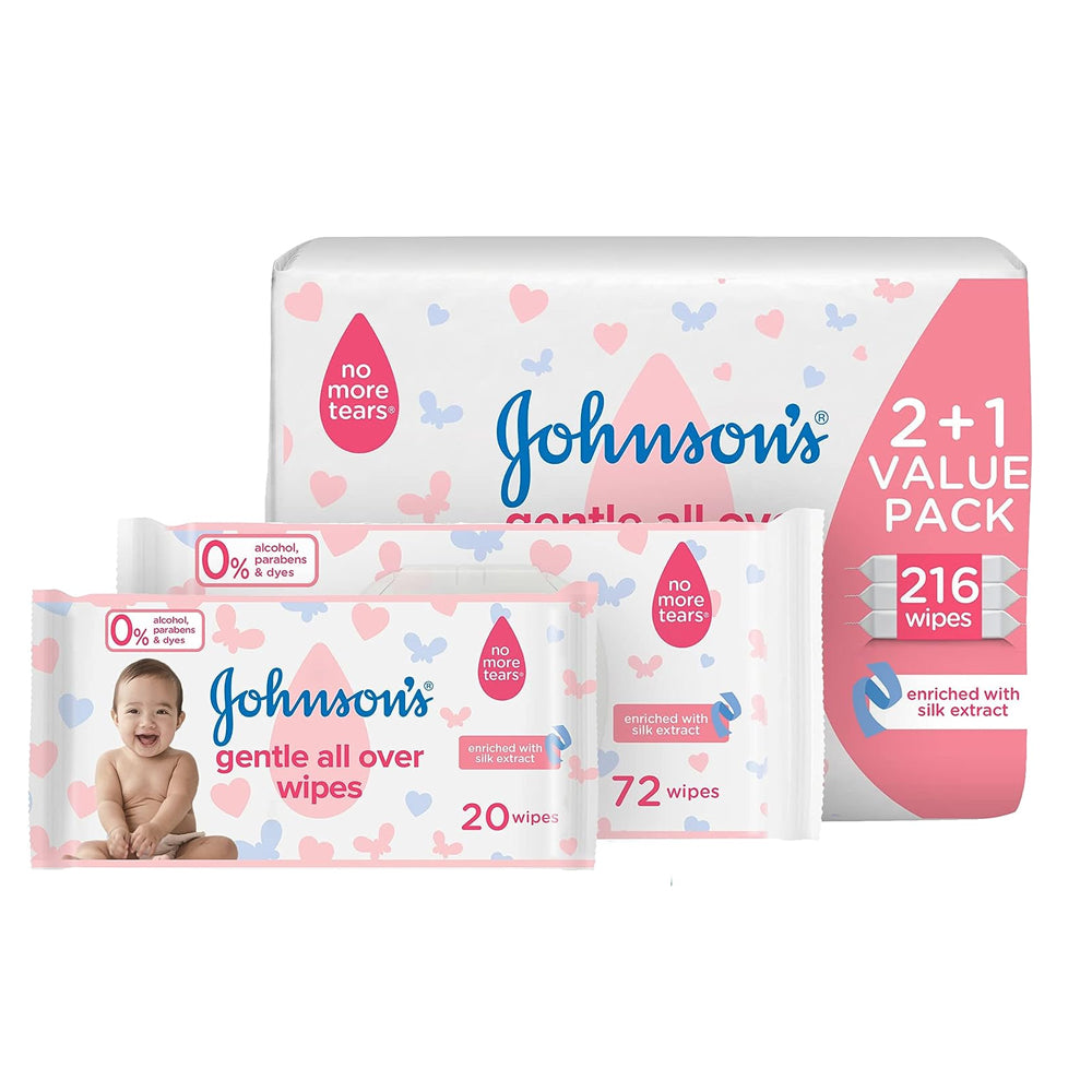 Johnson's - Gentle All Over - Baby Wipes - 72-Packx3 (Value Pack)