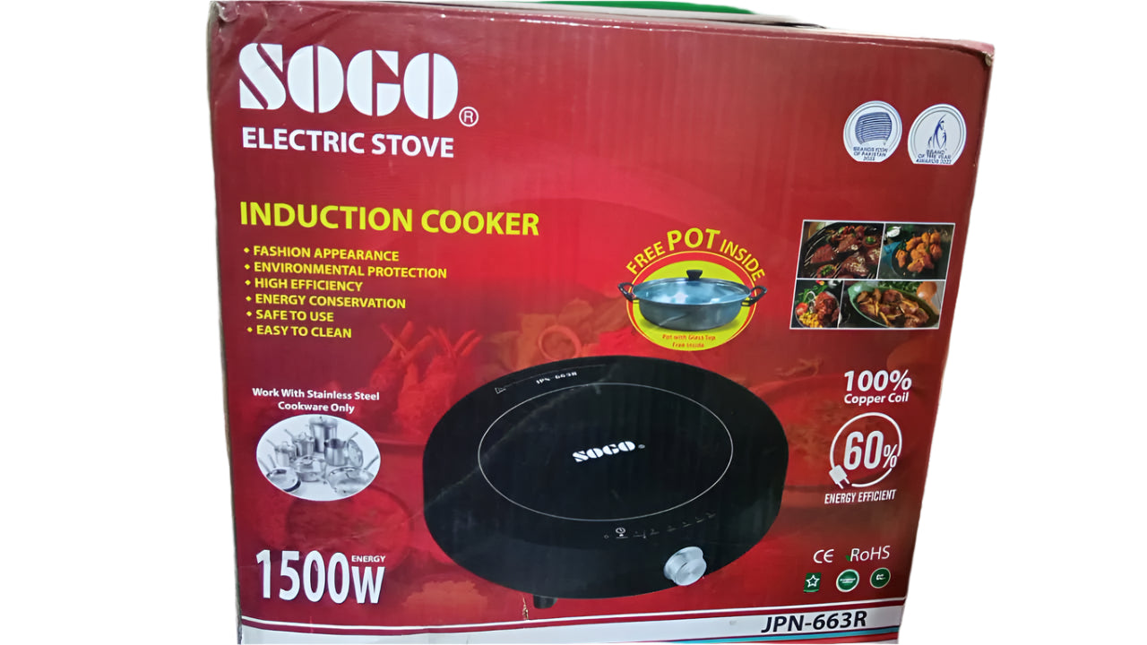SOGO JPN-663R - Induction Cooker - 1500W - No Warranty