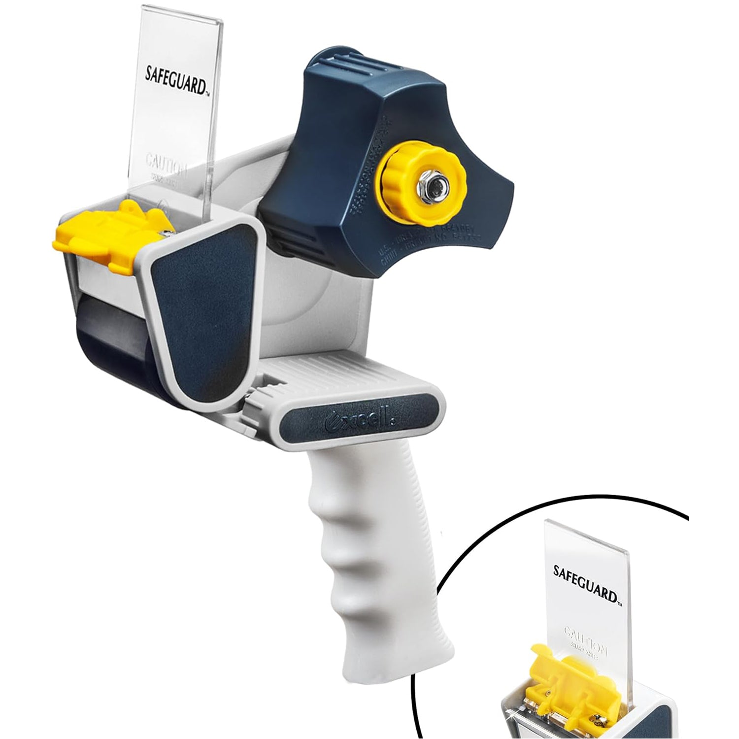 Excell - Packing Tape Dispenser - 2" - EC-233LSP (2" wide, 3" core, handle with sponge)