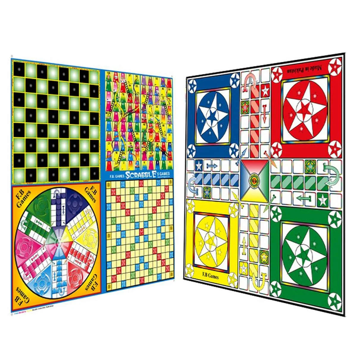Giant Ludo Game - 24 x 24 inch - Ludo Board Game + 4 Games