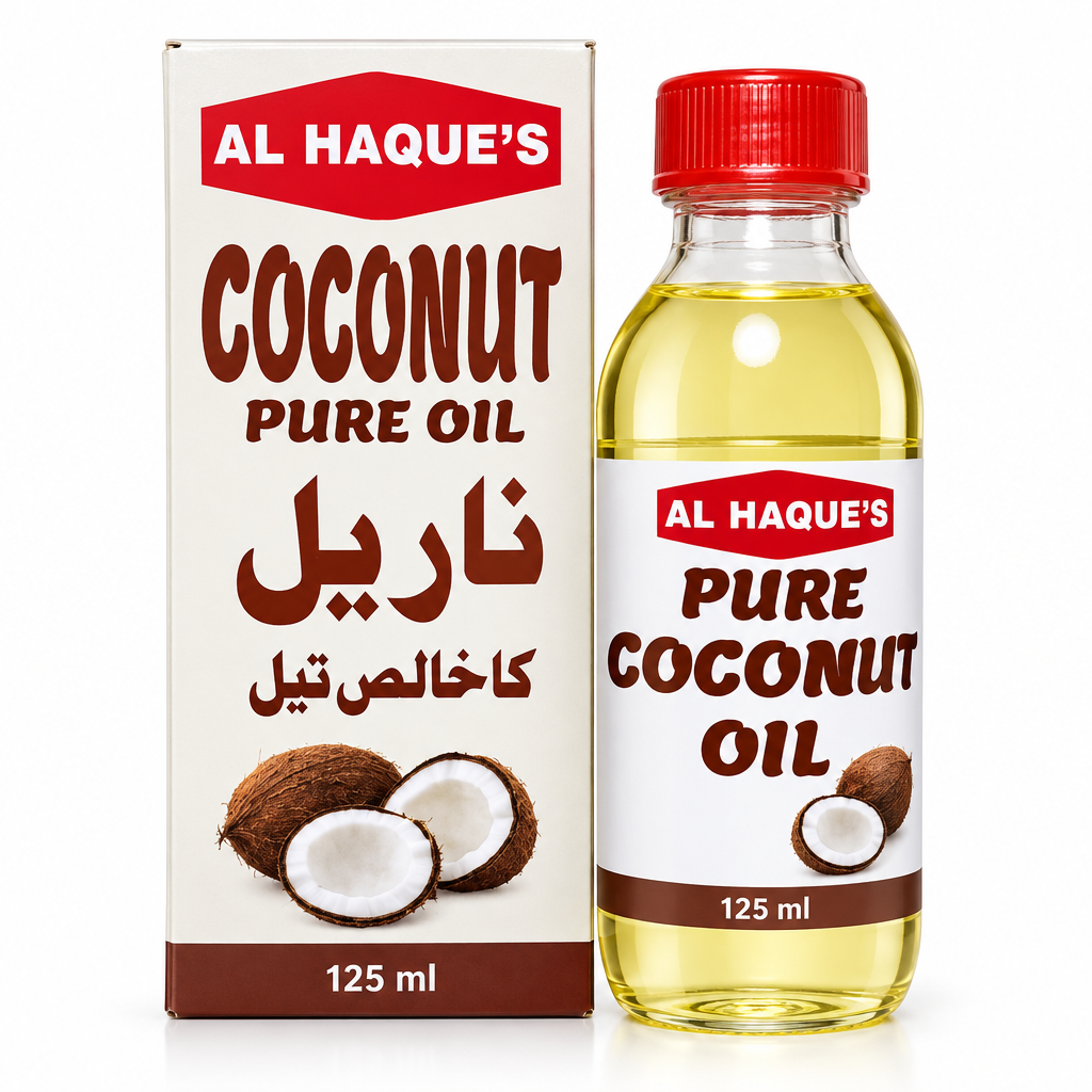 Al Haques - COCONUT OIL 125ml (6 bottles) ناریل کا تیل