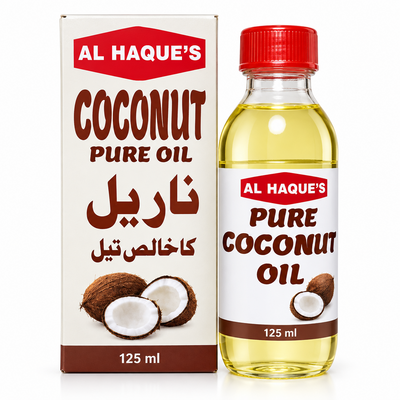 Al Haques - COCONUT OIL 125ml (6 bottles) ناریل کا تیل