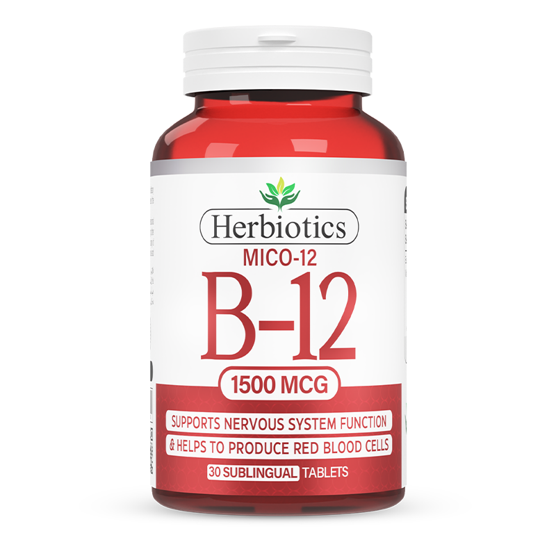 Herbiotics - Mico-12 - Sublingual Tablet - 1500mcg - High Strength B12