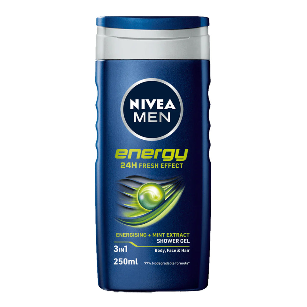 Nivea Men - Energy 24 H - Shower Gel - Body Wash - 250 ML