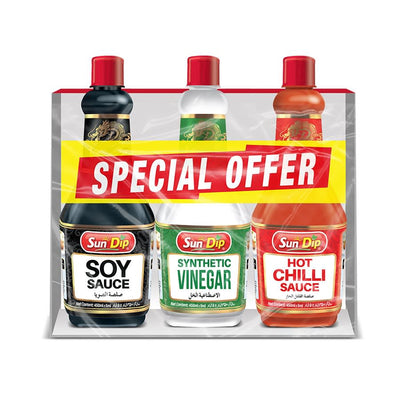 Sundip Chinese Sauces Trio pack (450ml x 8)
