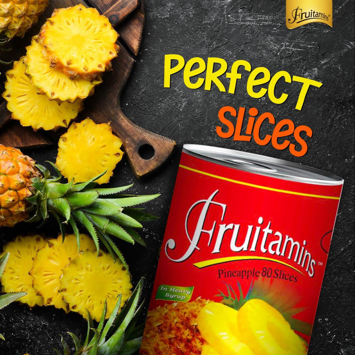 Fruitamins - Sliced Pineapple - 3kg - Imported From Malaysia - 6 Pcs
