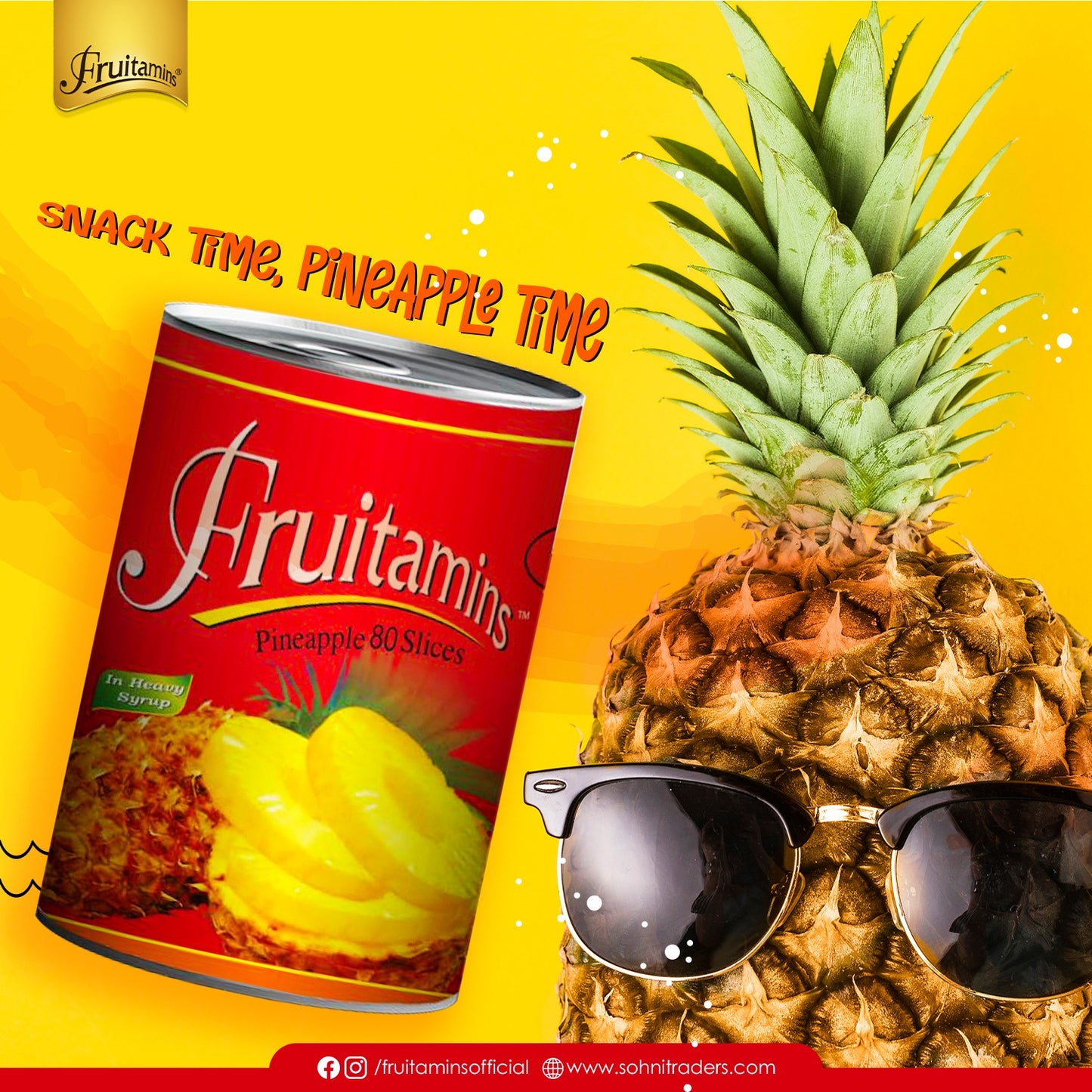 Fruitamins - Pineapple - 565 grams - Sliced - Thailand - 1 CTN (24 pcs)