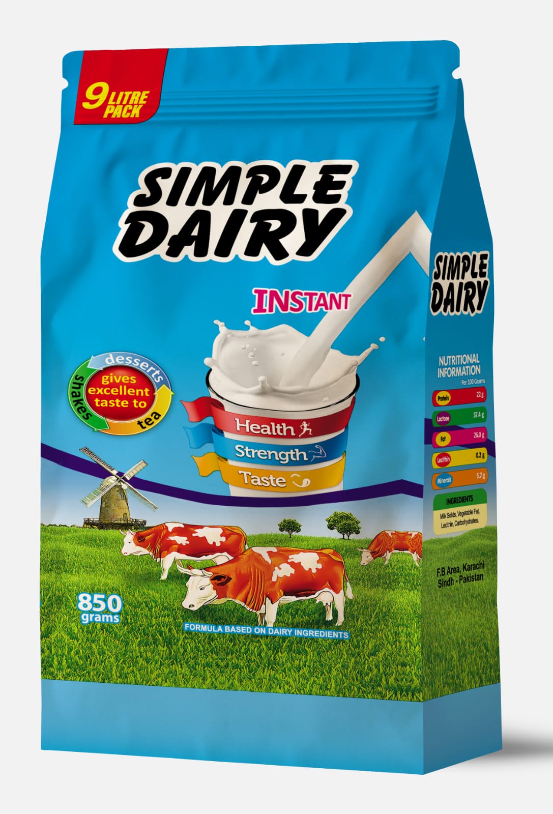 Simple DAIRY - INSTANT MILK POWDER (New Packaging) - Available in 400 gm, 850 gm