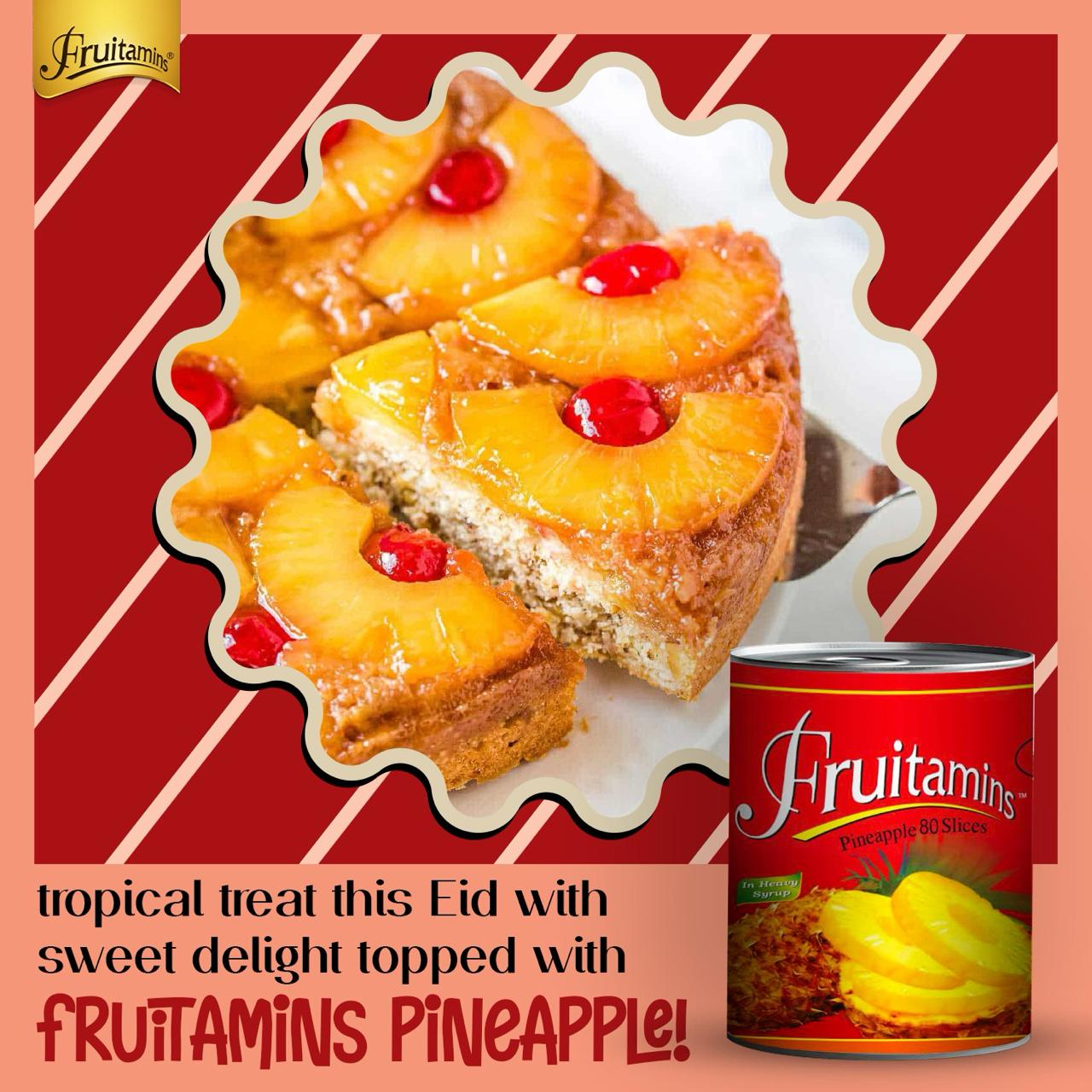 Fruitamins - Sliced Pineapple - 3kg - Imported From Malaysia - 6 Pcs
