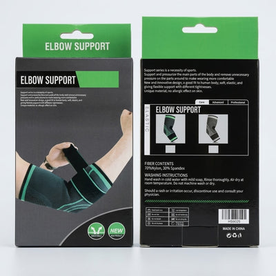 Adjustable Compression Elbow Support Brace – Breathable Elastic Joint Protection for Sports & Recovery