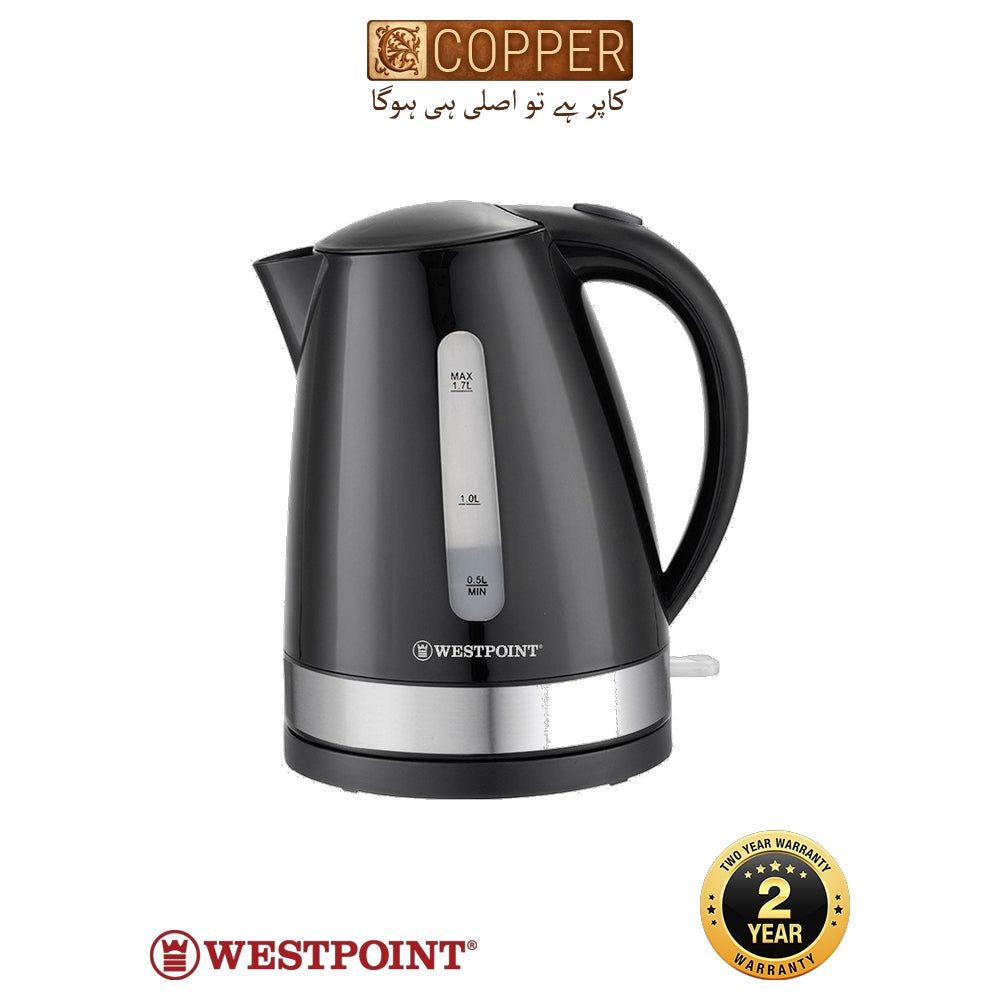 Westpoint - Cordless Electric Kettle - WF-8268 - Brushed Stainless Steel - 1850 Watts - 1.7 Litre - Auto Turn-Off on Boiling