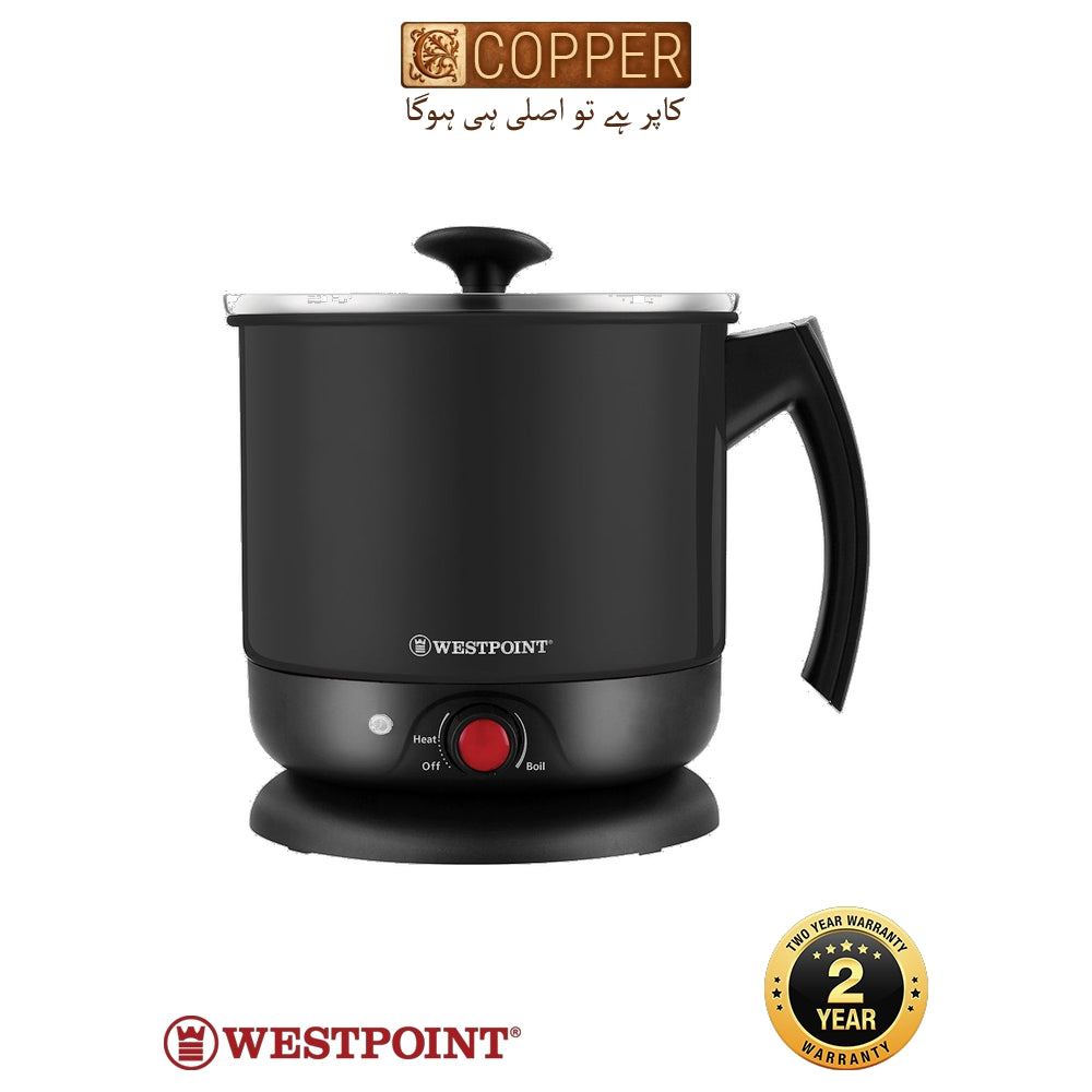 Westpoint - Deluxe Multi-Function Electric Tea Kettle - WF-6275 - Clear Glass & Stainless Steel - 1500 Watts - 1.8 Litre Glass Pot - Tea Infuser Basket Included