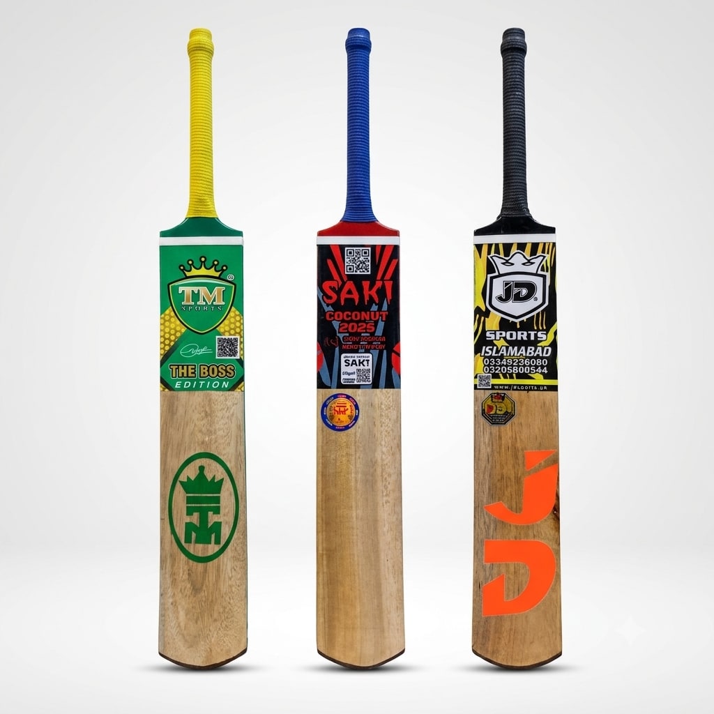 Premium Wooden Tape Ball Cricket Bat – Professional Heavy-Duty Power Hitter (Lightweight & Balanced)