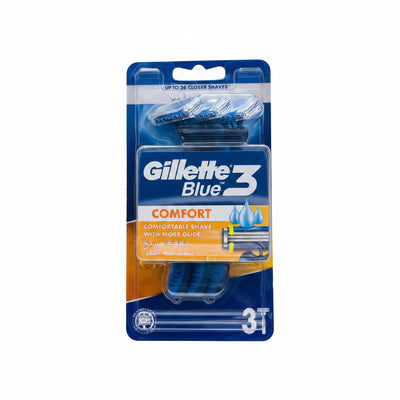 GILLETTE - BLUE 3 - COMFORT - Disposable Shaving Blades - 3 Razors Pack