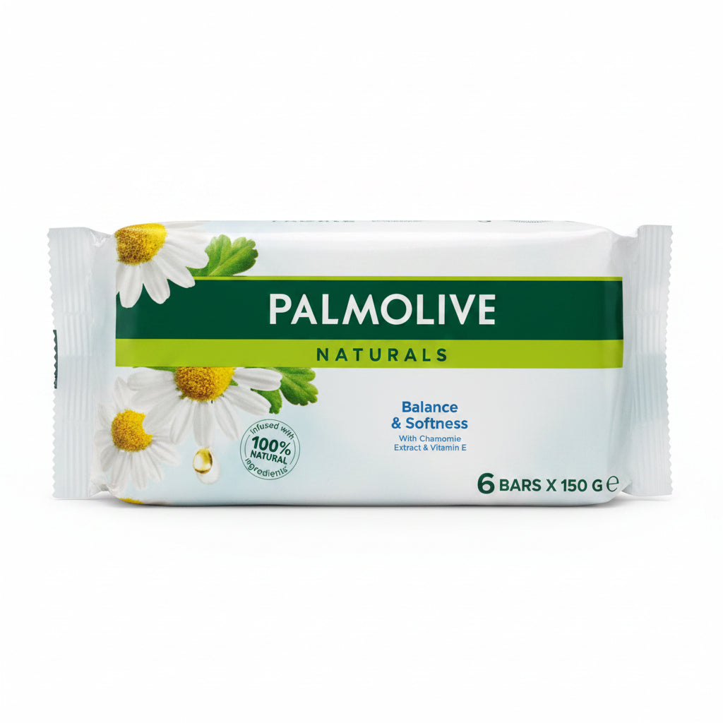 PALMOLIVE - NATURALS - SOAP BAR - BALANCE & SOFTNESS - 6 BARS X 150G