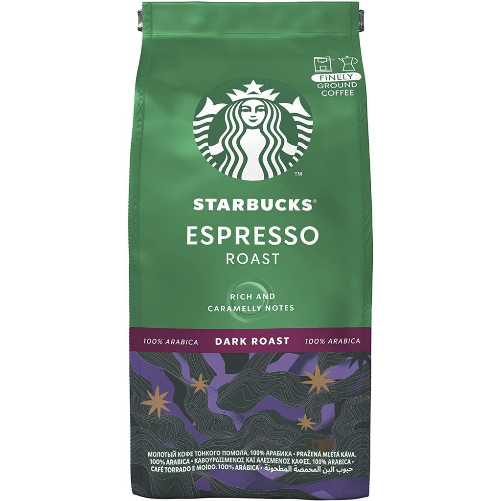 Starbucks - Espresso Roast - Finely Ground Coffee - Dark Roast - 200 gm