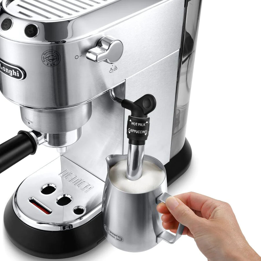 De'Longhi - Pump Espresso - Dedica EC685.M - Silver / Red - 1 Year Warranty